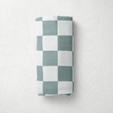 Bamboo Muslin Swaddle - Blue Check