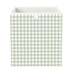 Cube Storage Box - Sage Gingham