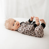 Leopard Print 2 Way Zip Sleepsuit