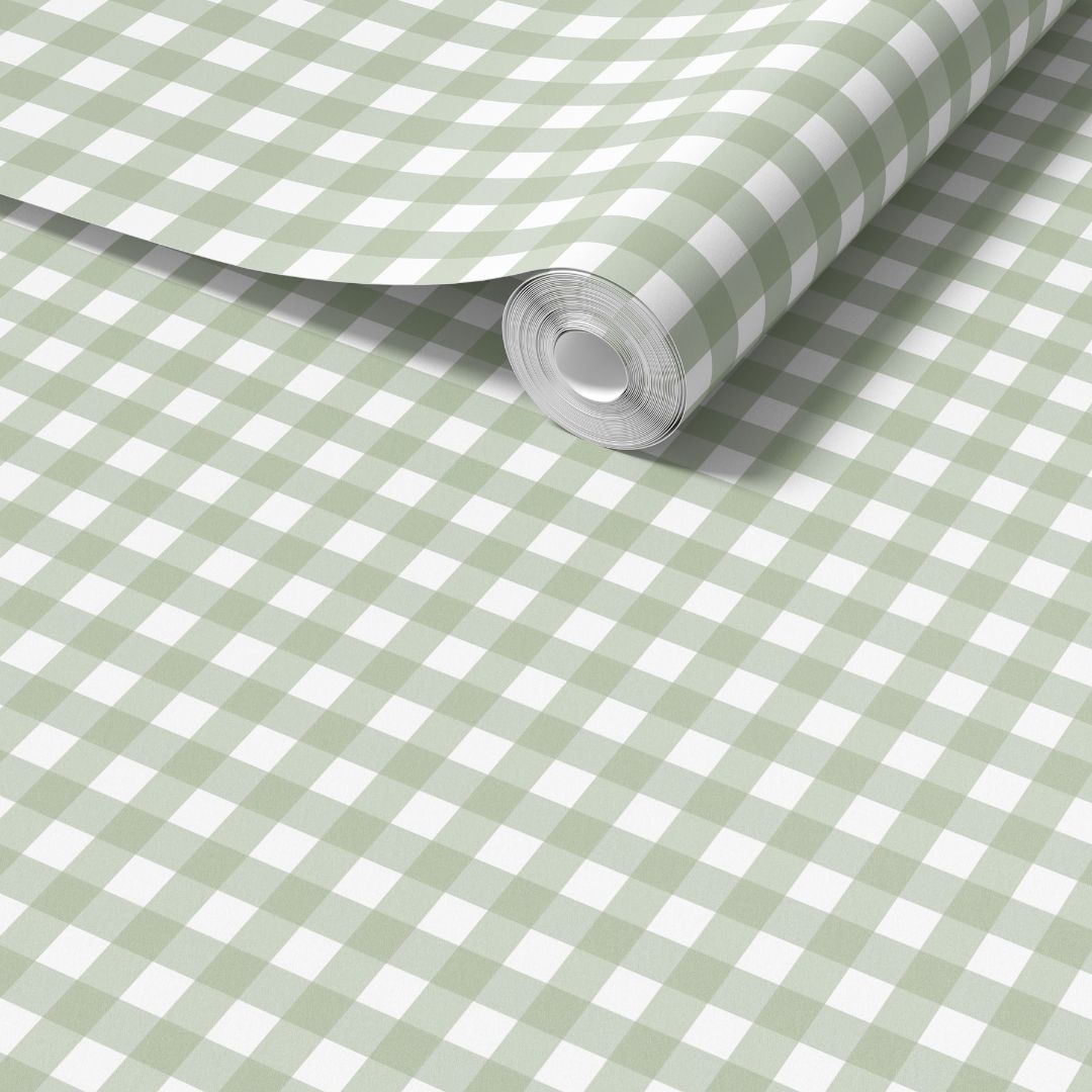 Wallpaper - Sage Gingham