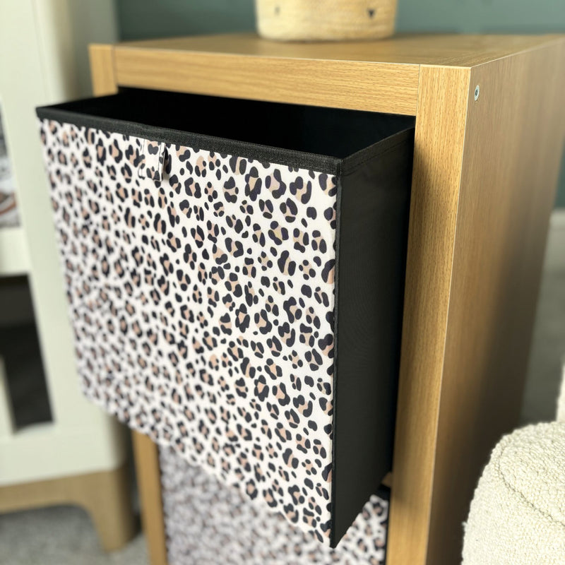 Cube Storage Box - Leopard Print