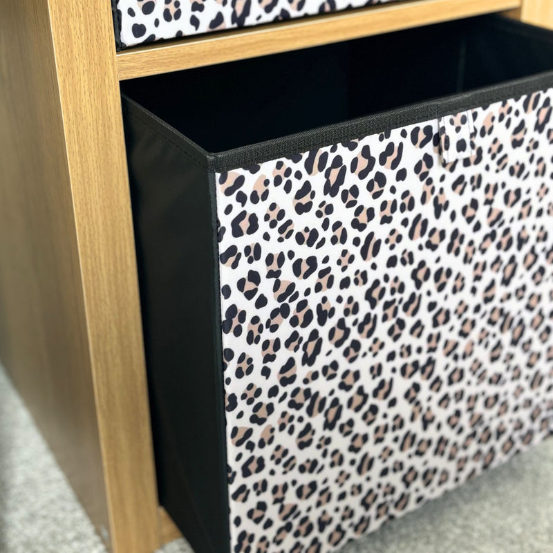 Cube Storage Box - Leopard Print