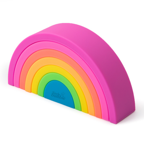 Silicone Stacking Mini Rainbow - Neon