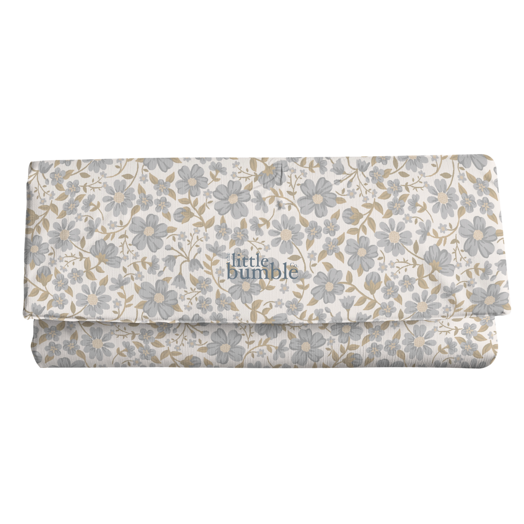 Travel Changing Mat - Blue Vintage Floral
