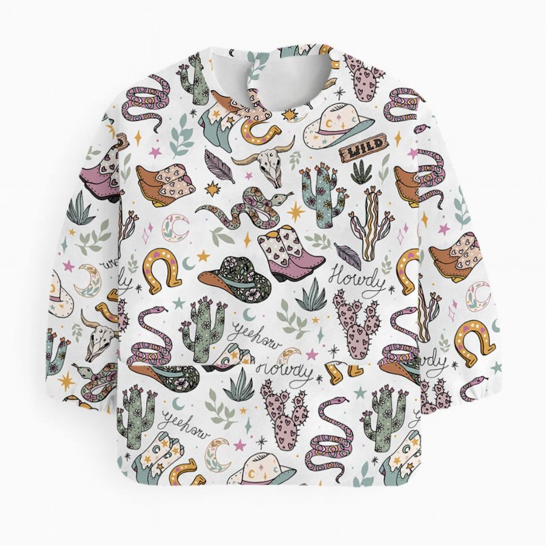 Coverall Bib - Wild West Pink