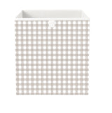 Cube Storage Box - Beige Gingham