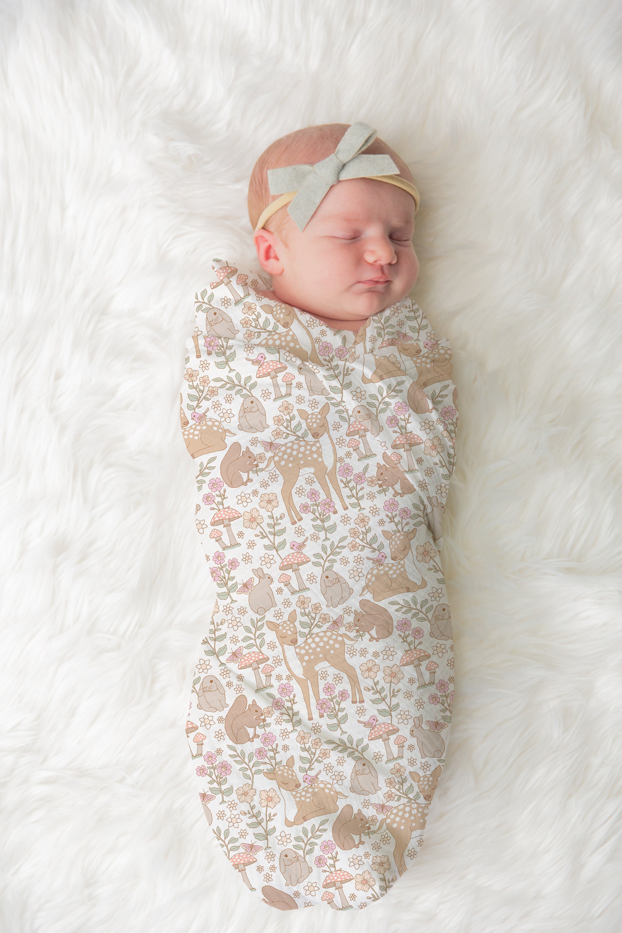 Bamboo Muslin Swaddle - Spring Woodland