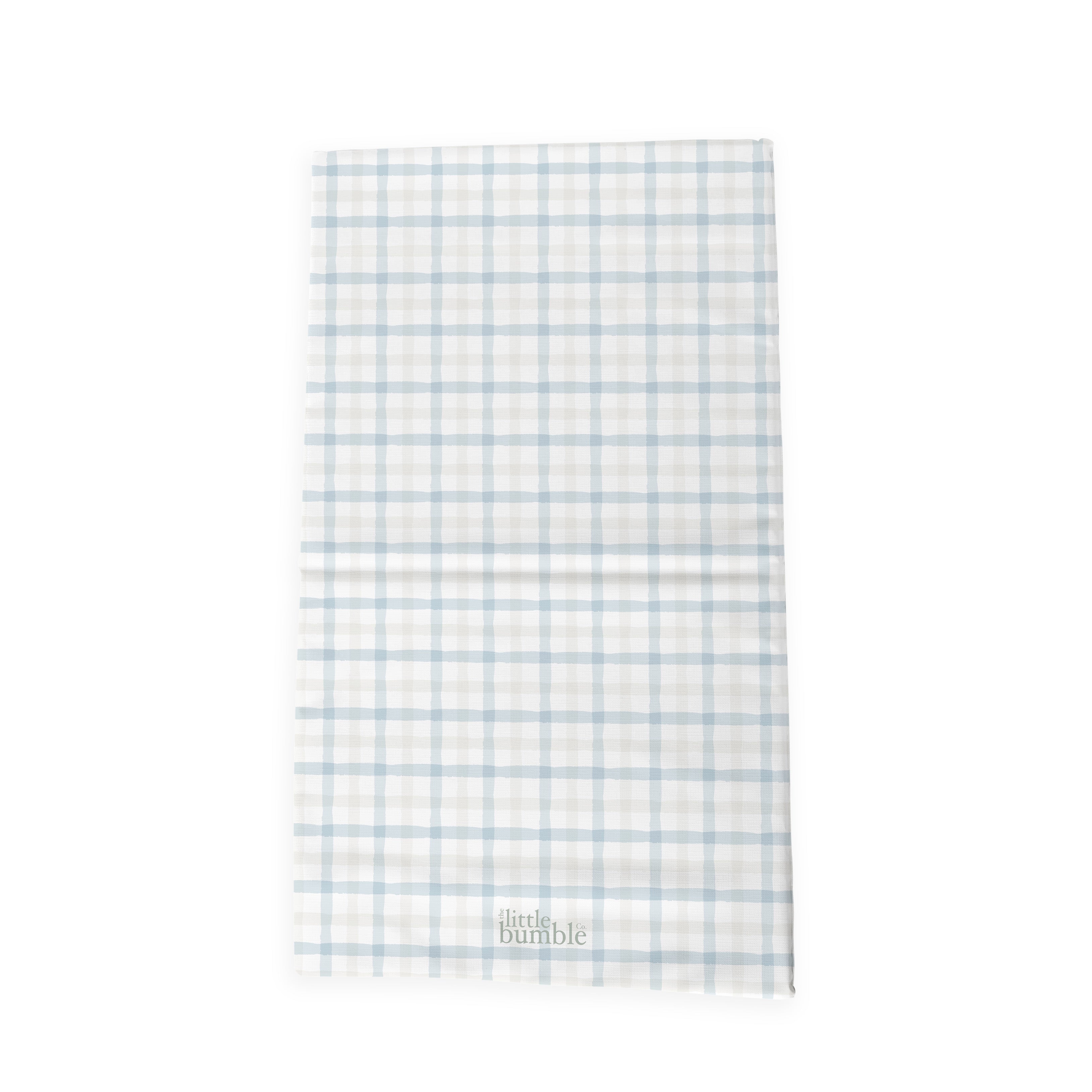 Travel Changing Mat - Blue Beige Plaid