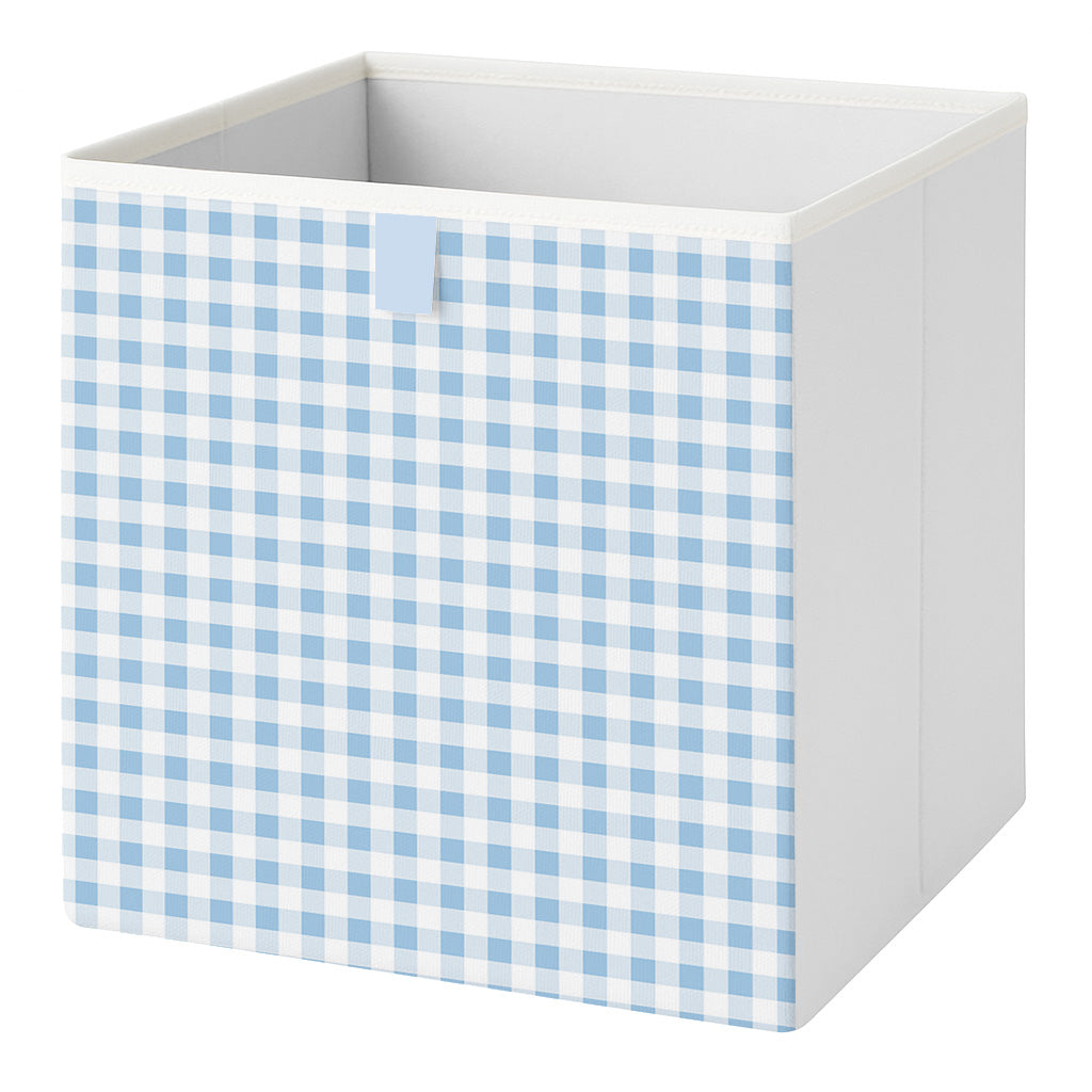 Cube Storage Box - Blue Gingham