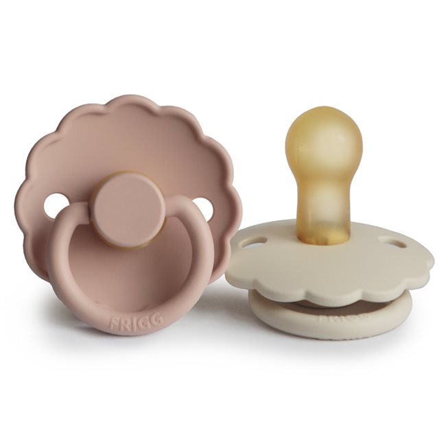 FRIGG Daisy Natural Rubber Dummy 2-Pack (Blush/Cream)