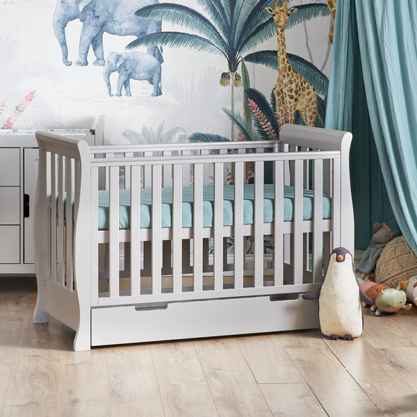 Stamford Mini Sleigh Cot Bed - Warm Grey