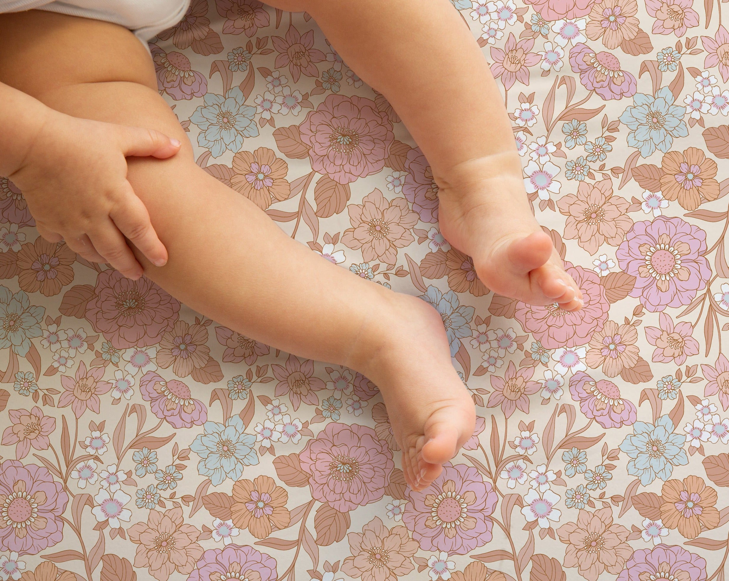 Supersoft Fitted Cot Sheet - Pretty Floral