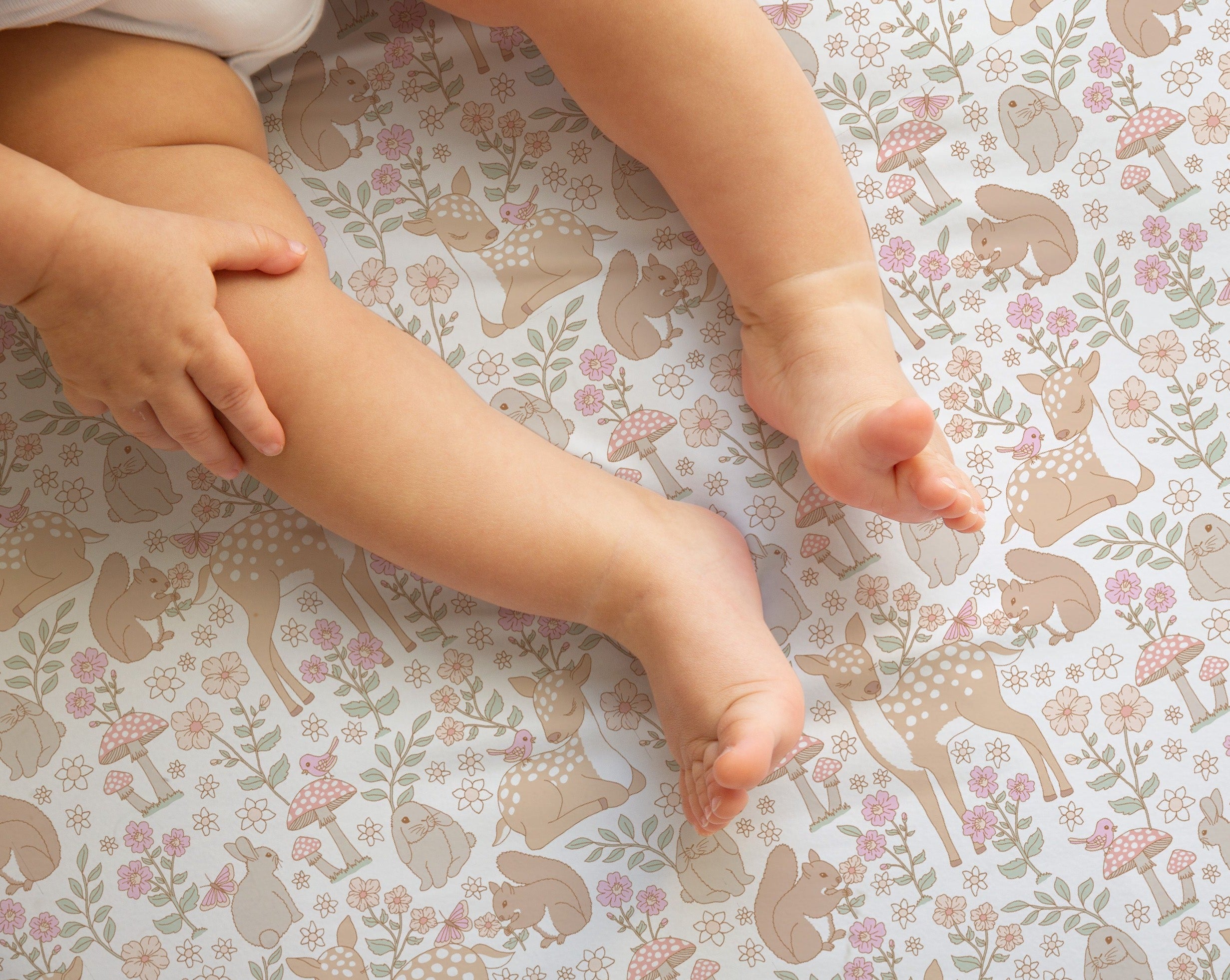 Supersoft Fitted Cot Sheet - Spring Woodland