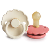 FRIGG Daisy Natural Rubber Dummy 2-Pack (Cream/Poppy)