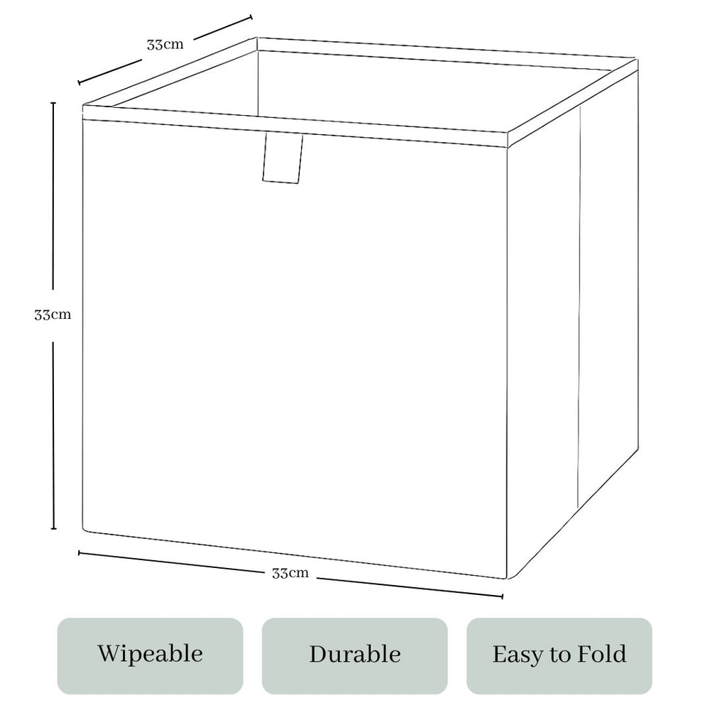 Cube Storage Box - Sage Gingham