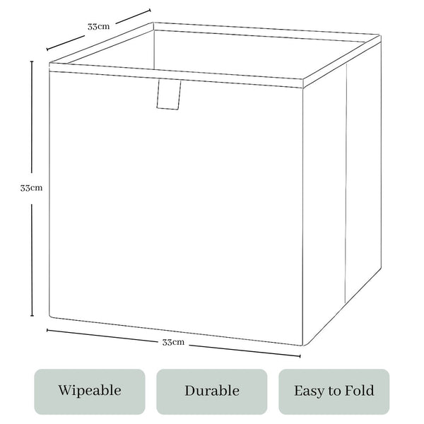 Cube Storage Box - Sage Gingham