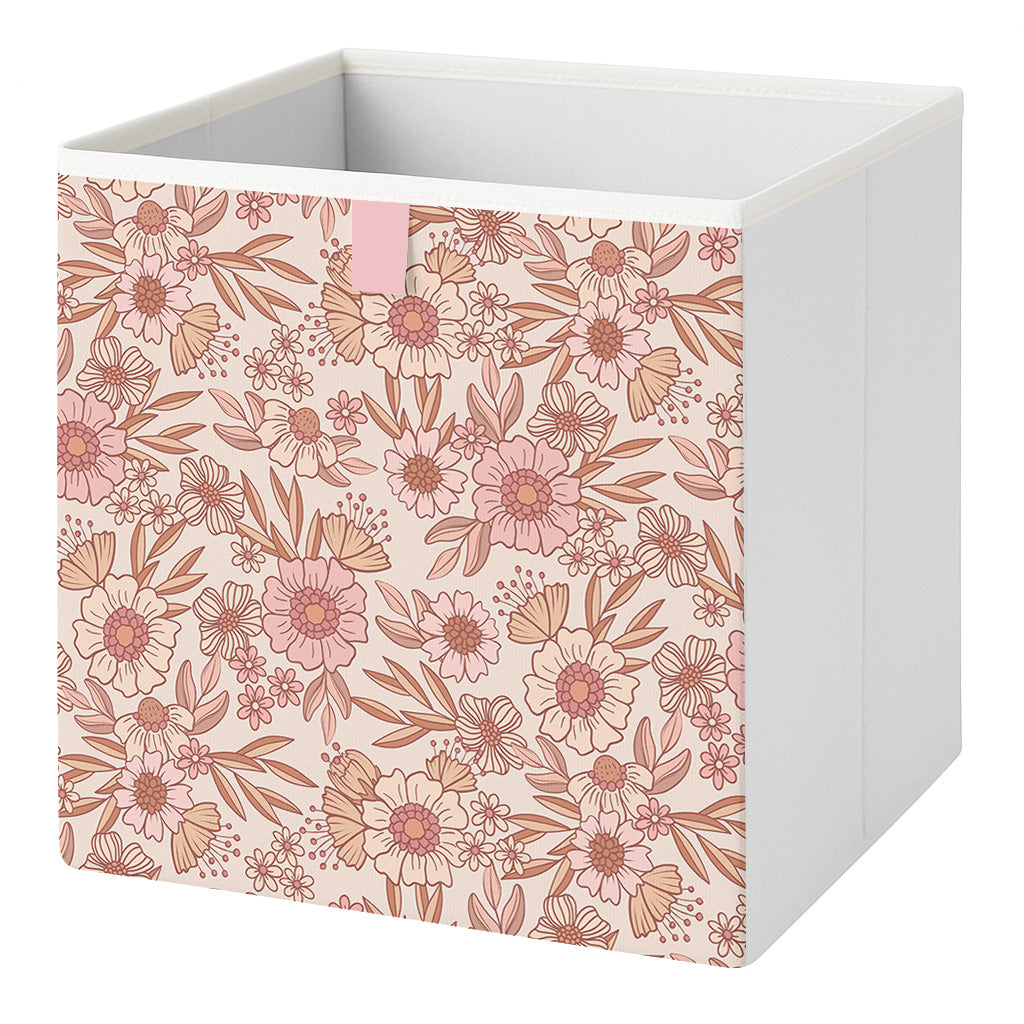 Cube Storage Box - Retro Floral