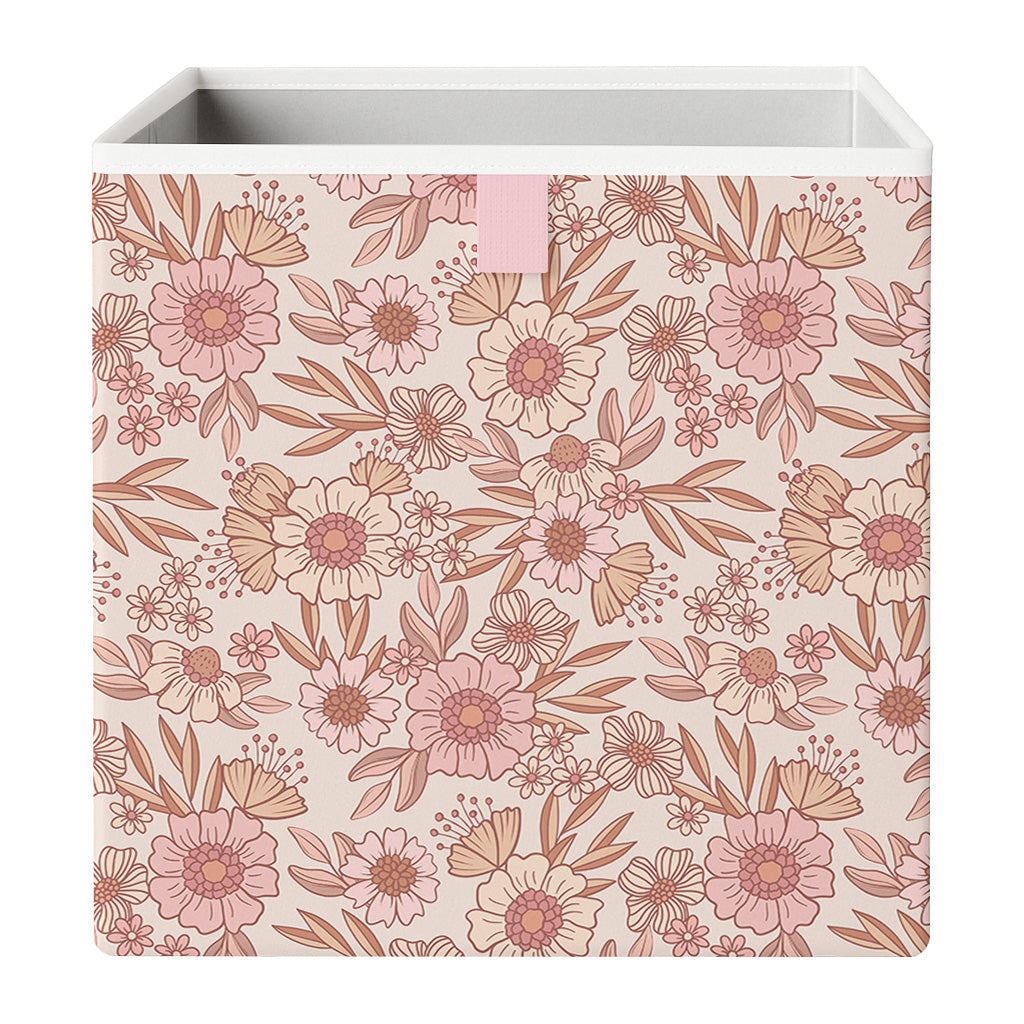 Cube Storage Box - Retro Floral