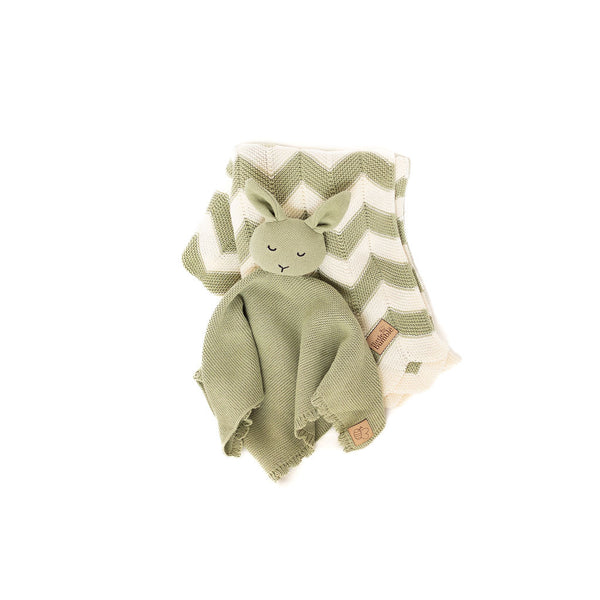 Blanket & Bunny Comforter Gift Set - Green