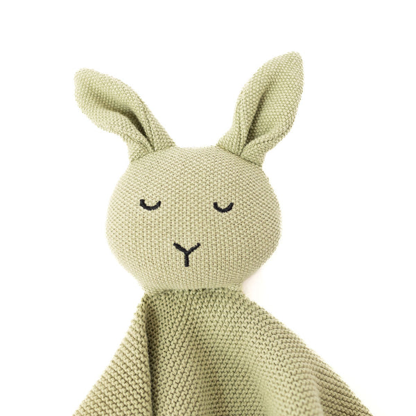 Knitted Bunny Comforter - Green