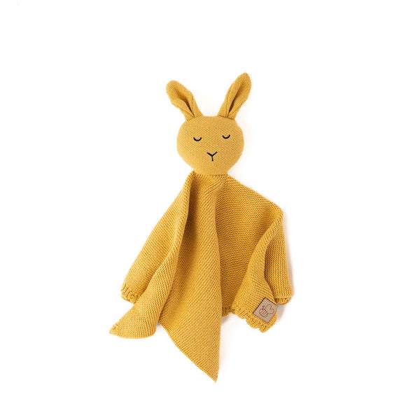 Knitted Bunny Comforter - Mustard