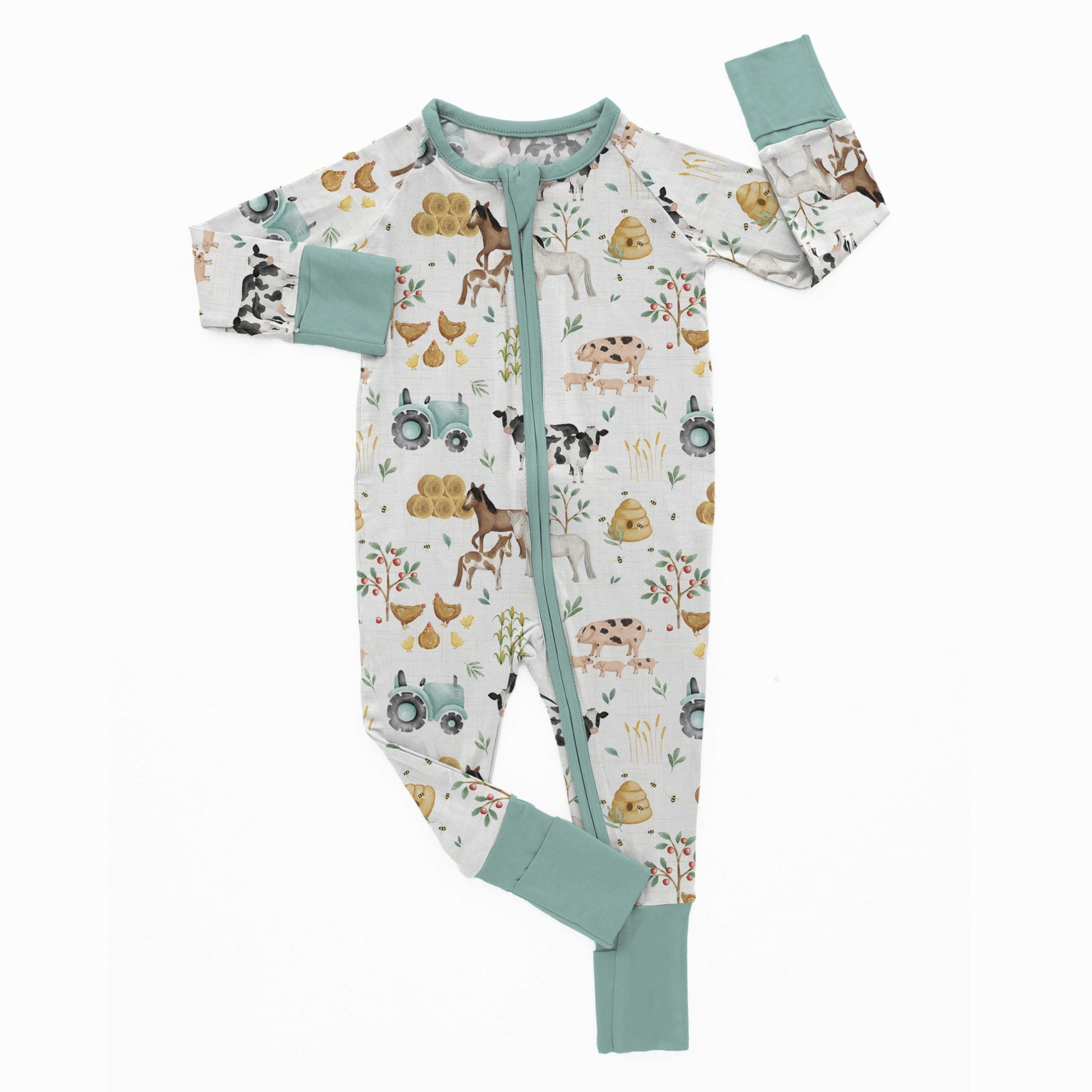 Farm Yard 2 Way Zip Sleepsuit