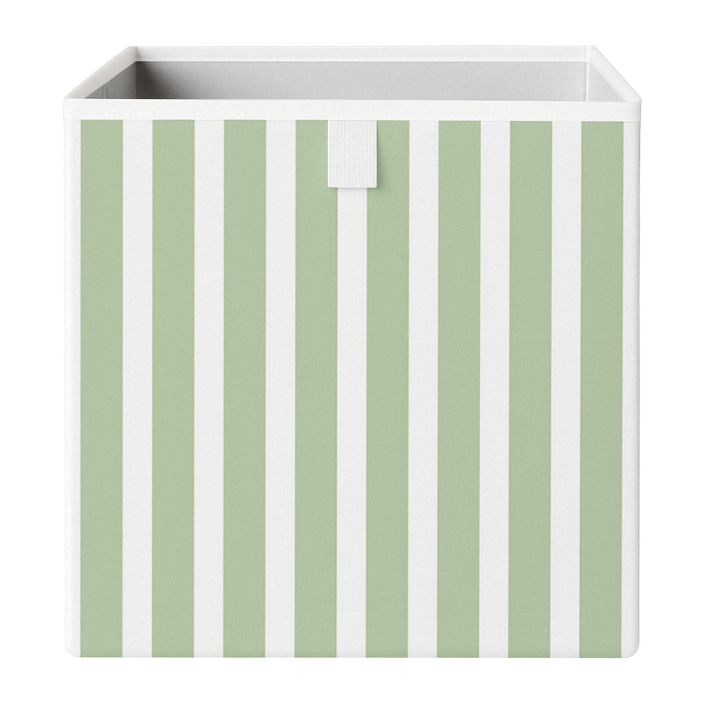 PRE ORDER - Cube Storage Box - Green Stripe