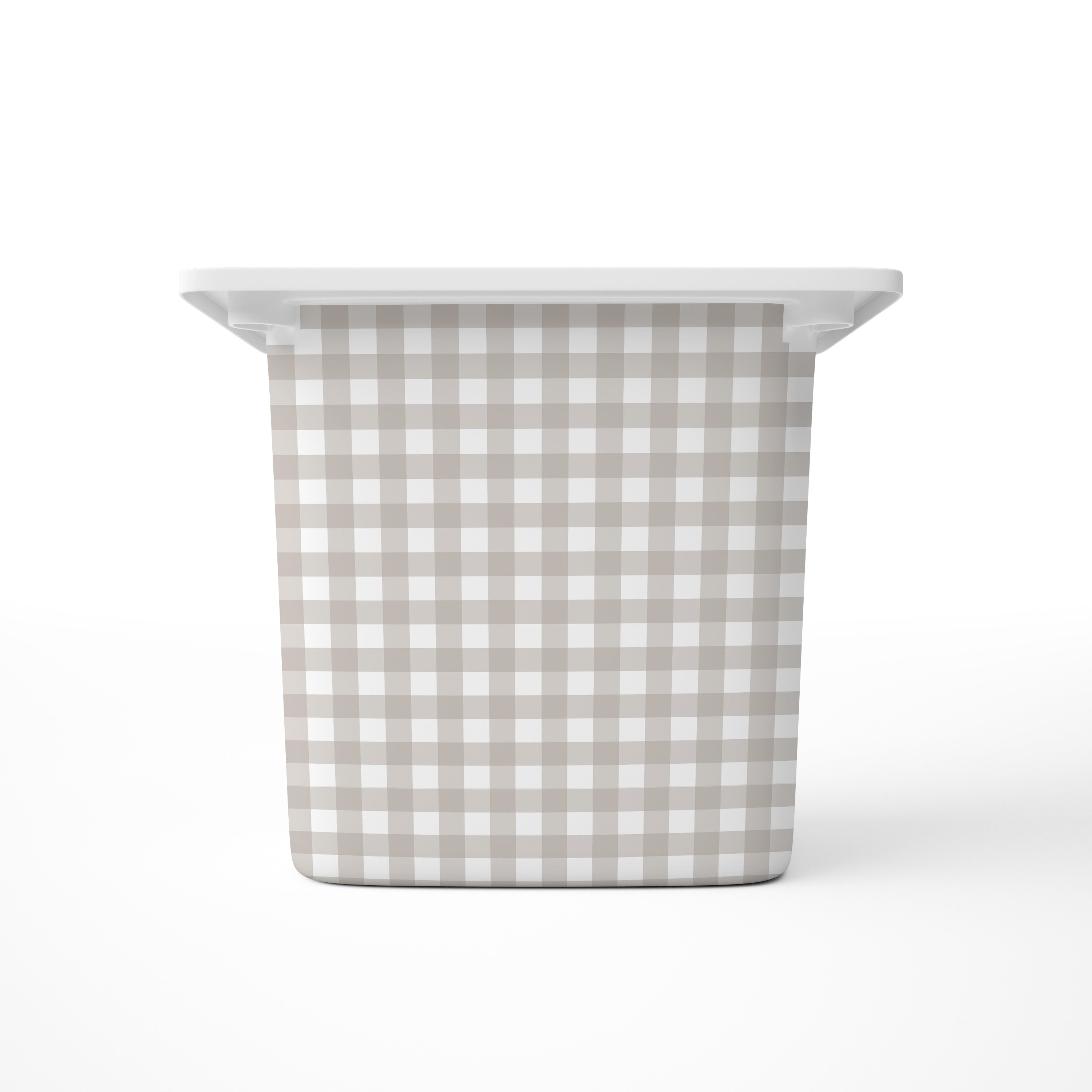 Greige Gingham - IKEA Trofast Drawer Stickers