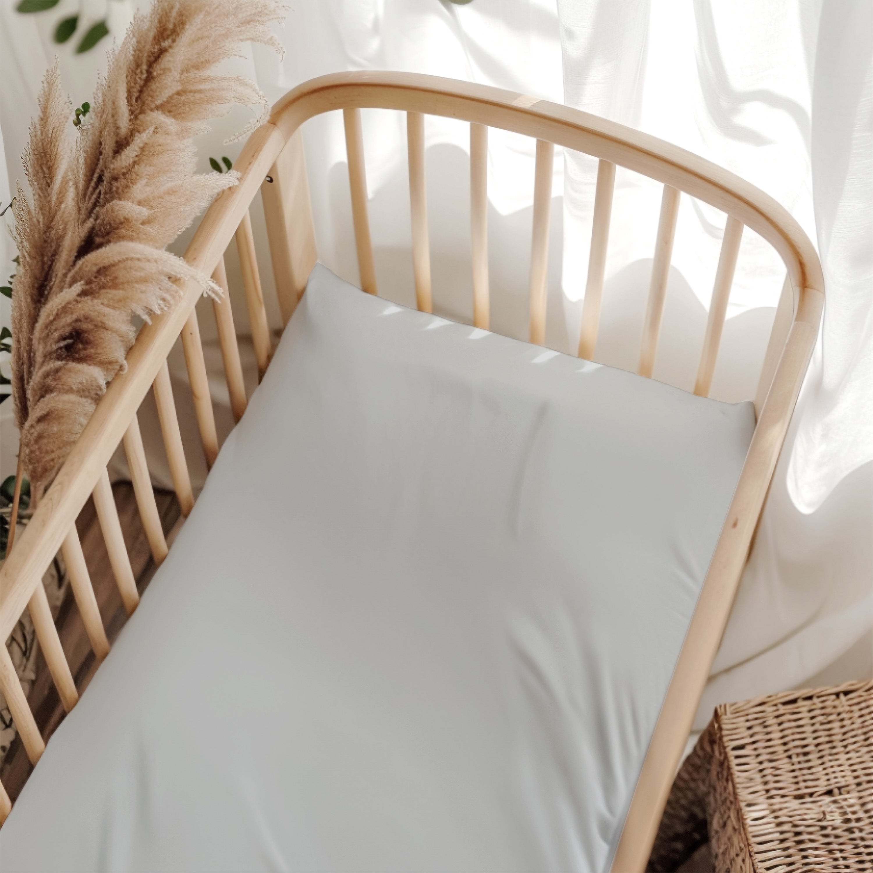 Supersoft Fitted Bedside Crib Sheet - Grey