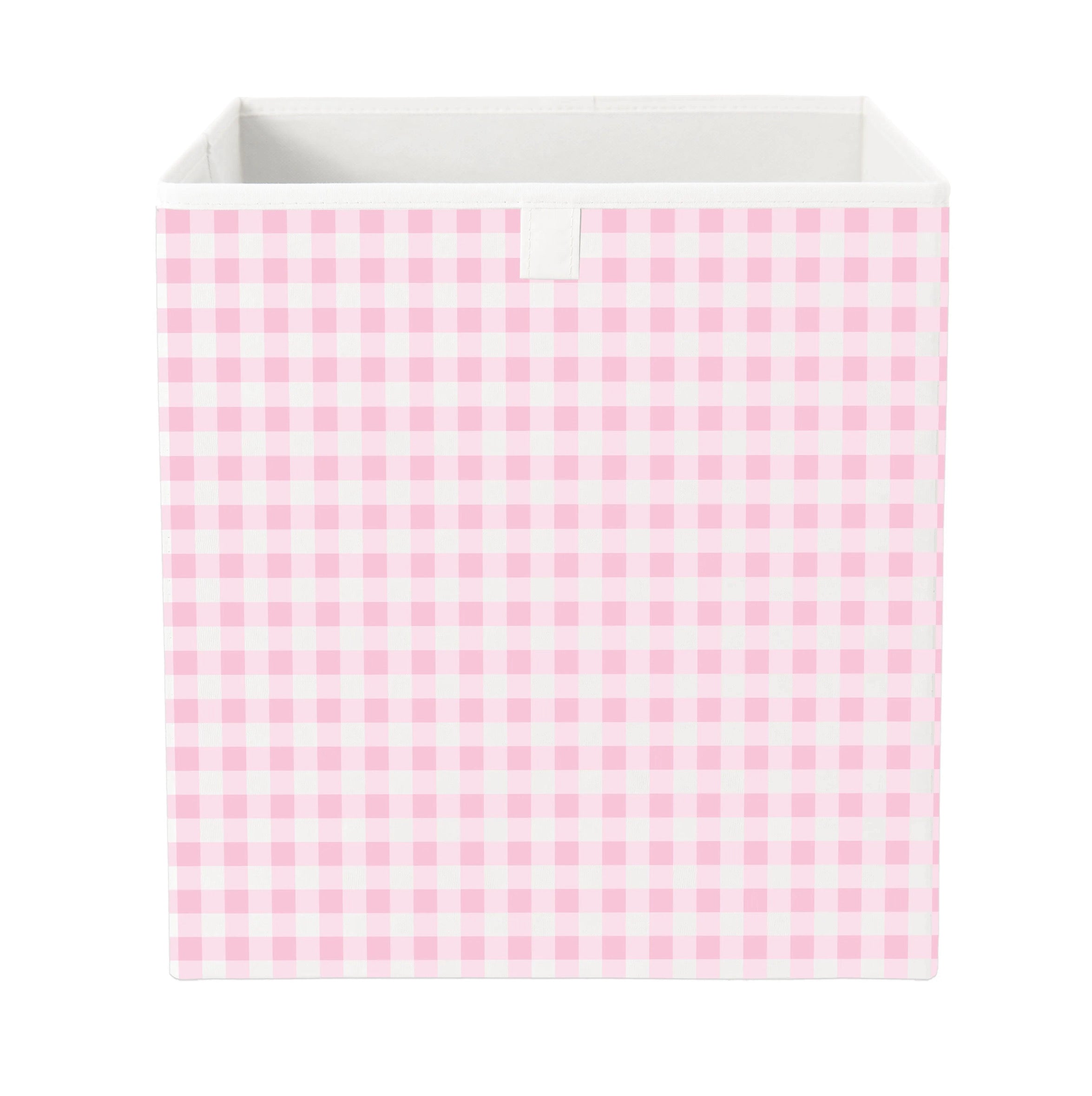 Cube Storage Box Pink Gingham