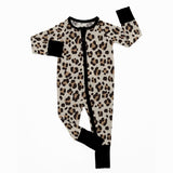 Leopard Print 2 Way Zip Sleepsuit