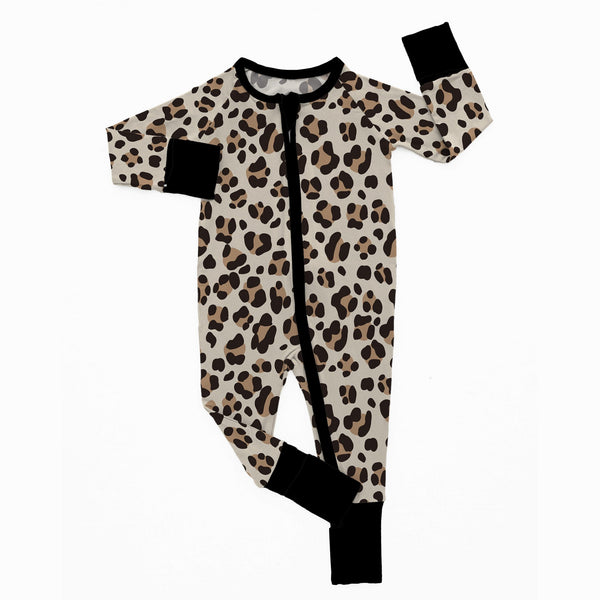 Leopard Print 2 Way Zip Sleepsuit