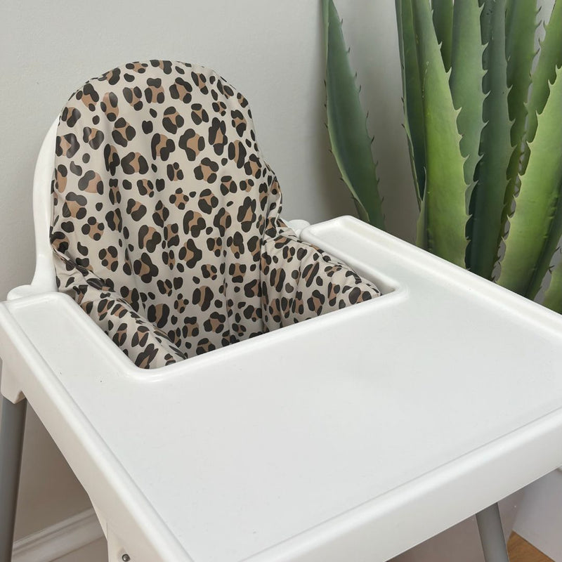 Waterproof Highchair Cushion Cover - Leopard Print