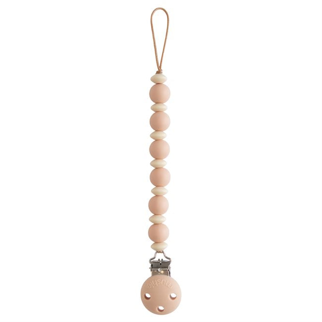 Mushie Silicone Dummy Clip - Luna Blush