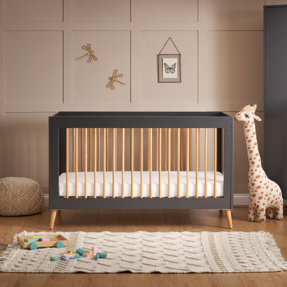 Maya Cot Bed - Slate with Natural