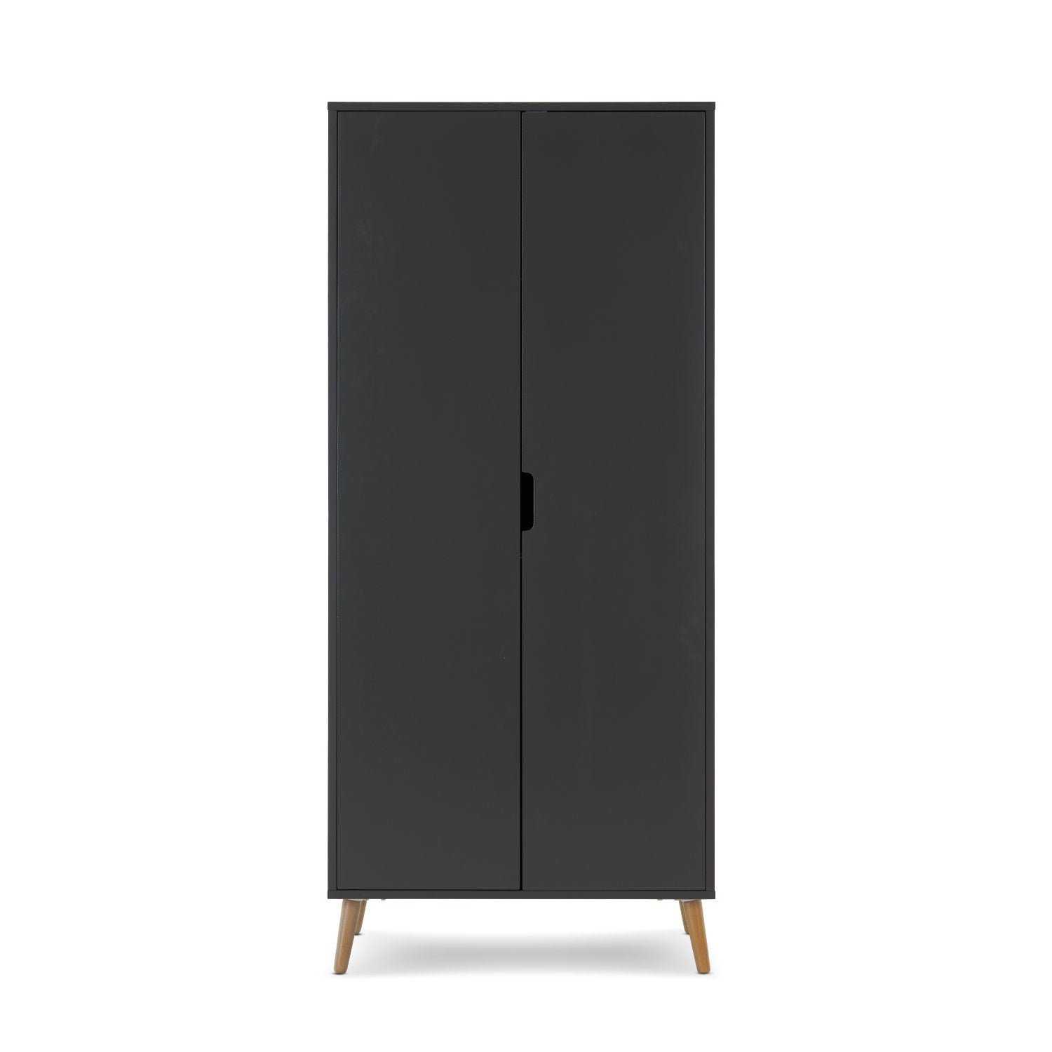 Maya Double Wardrobe - Slate with Natural