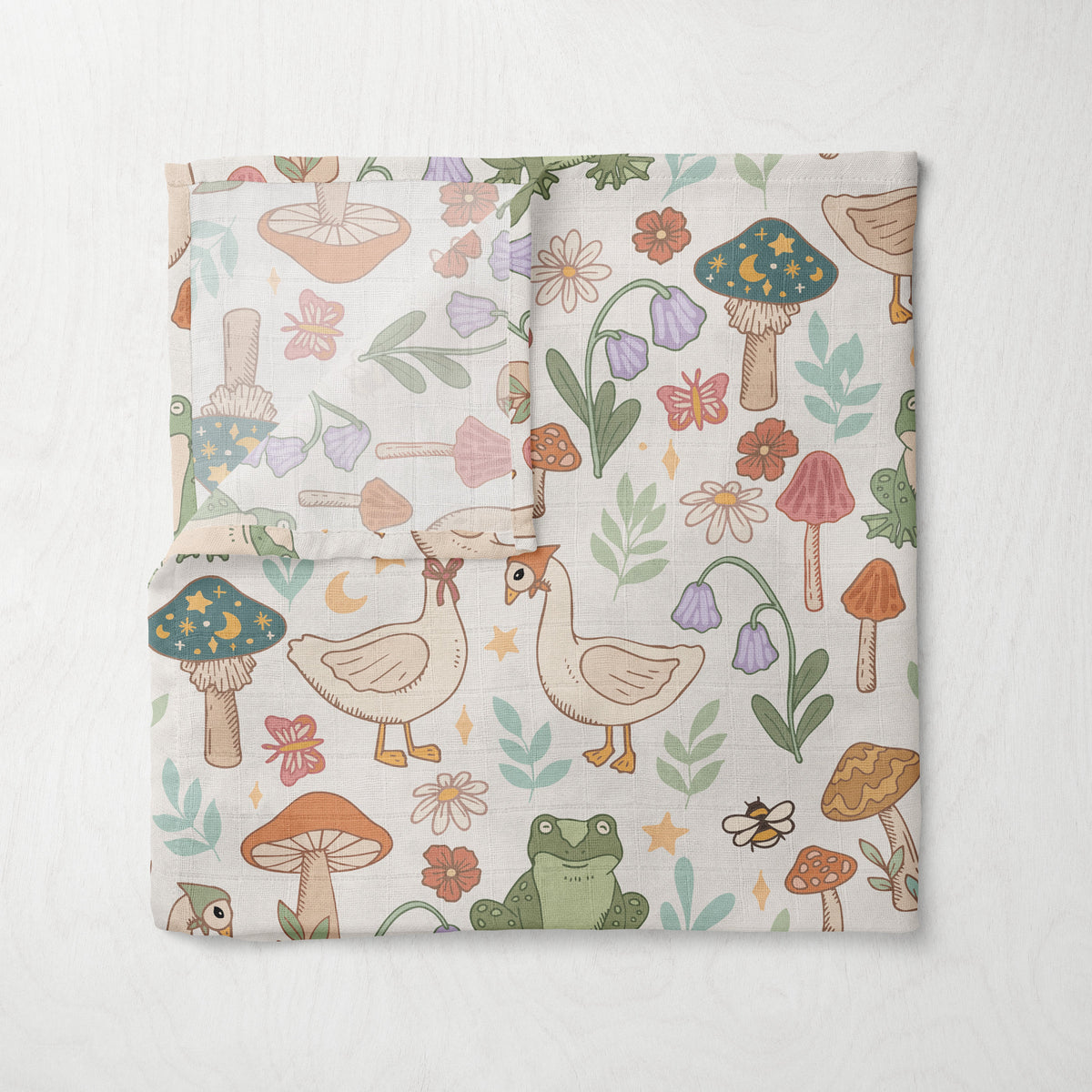 Bamboo Muslin Swaddle - Meadow Friends