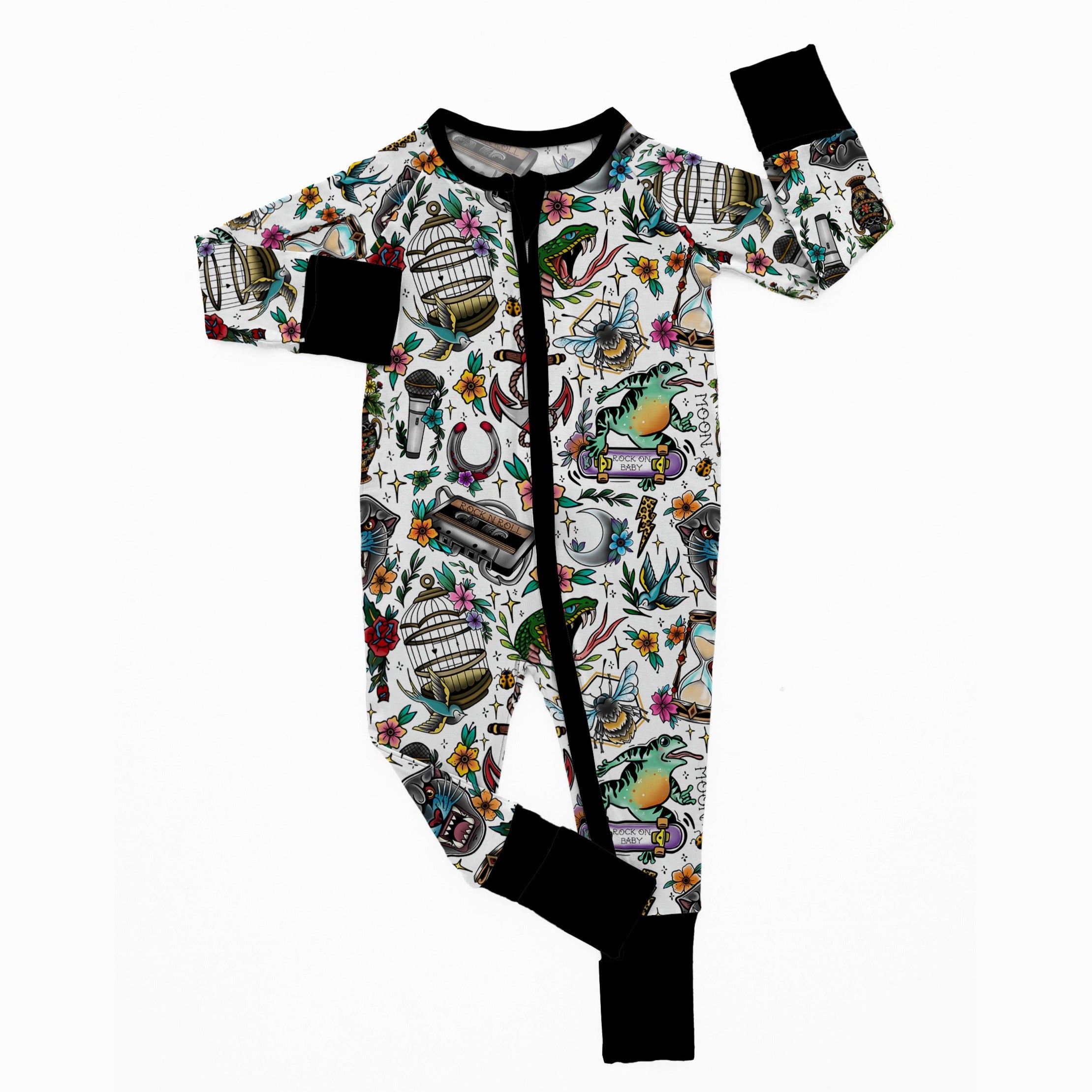 NYBM Tattoo 2 Way Zip Sleepsuit