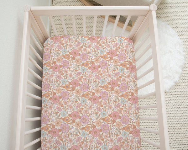 Supersoft Fitted Cot Sheet - Pretty Floral
