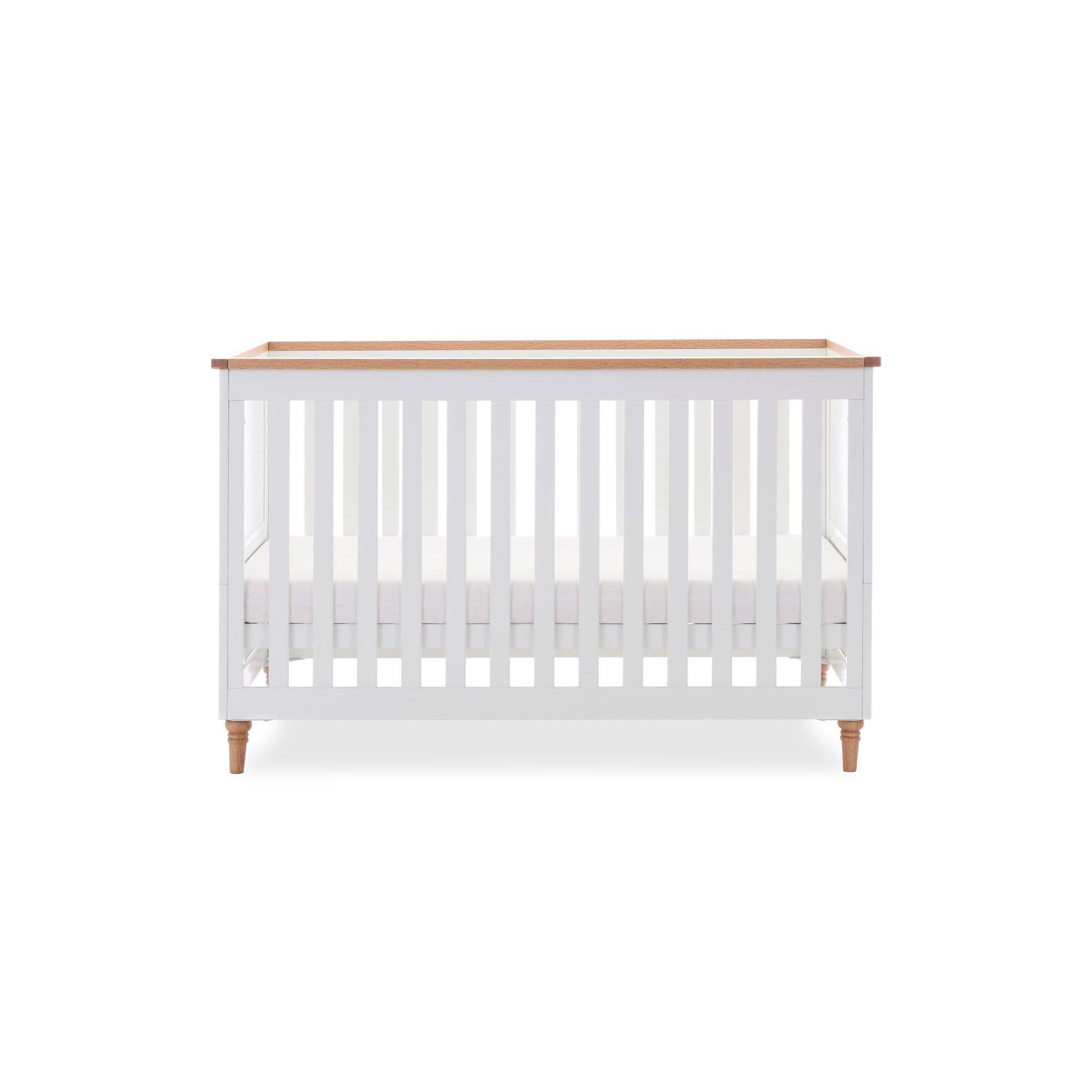 Orla Cot Bed - White with Natural