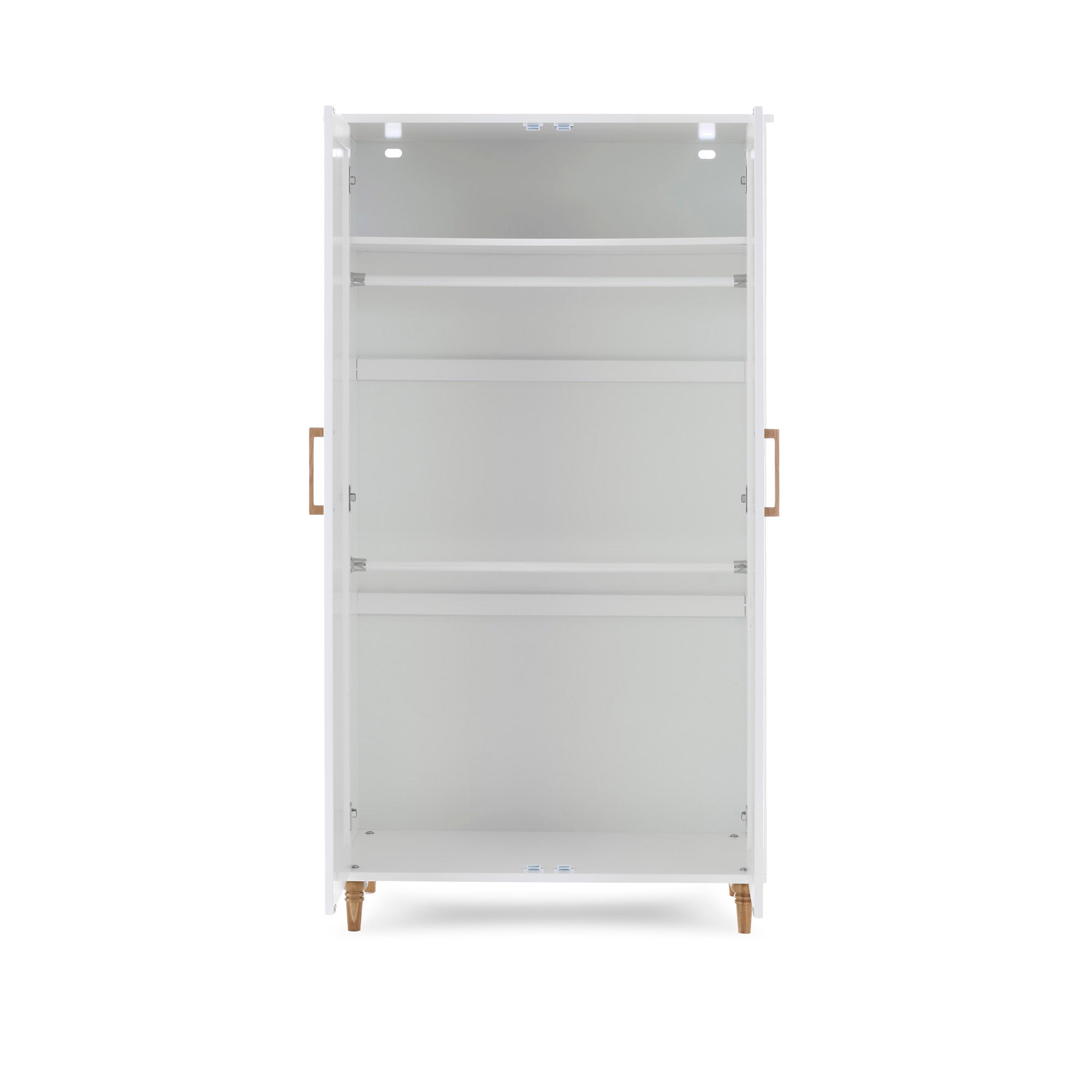 Orla Double Wardrobe - White with Natural