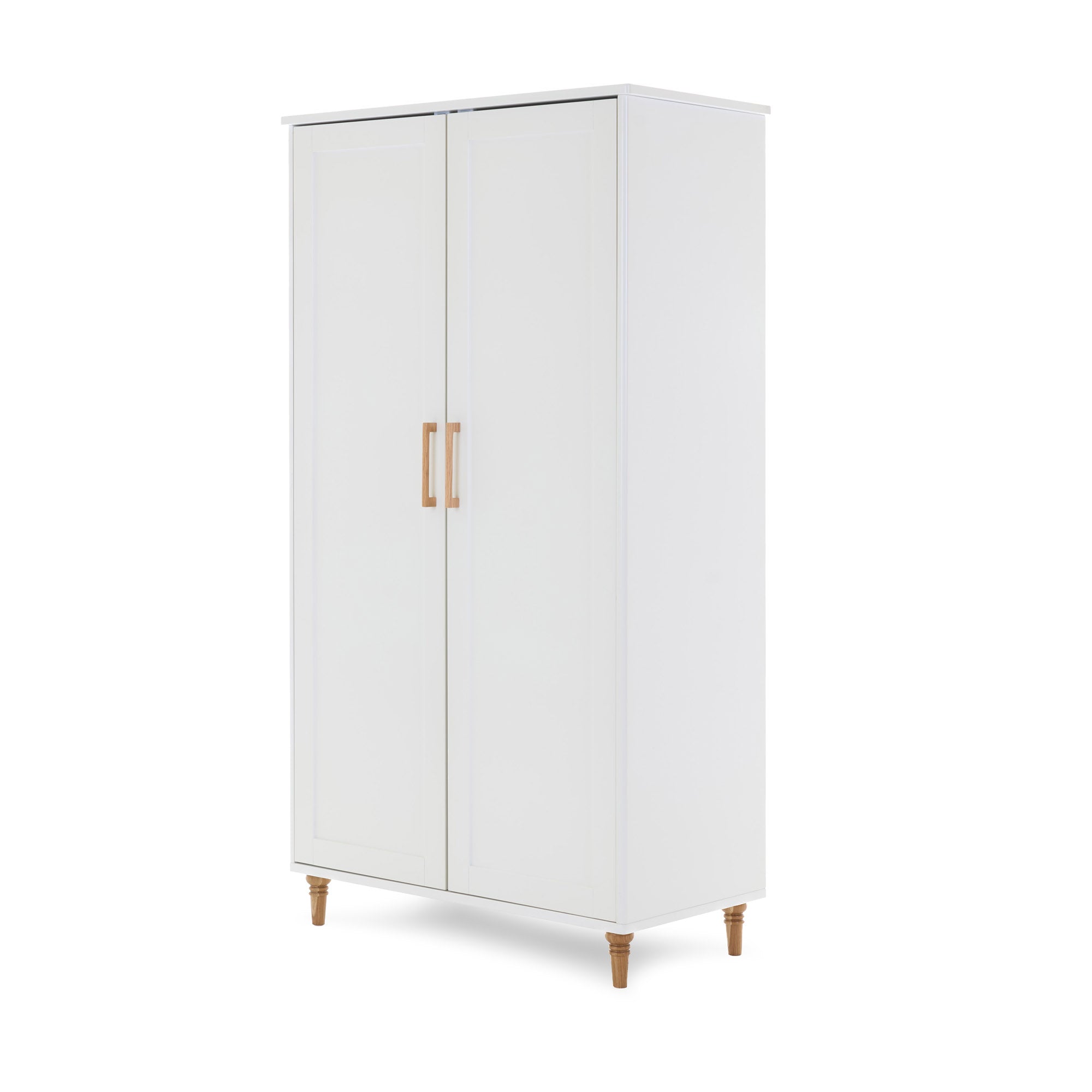 Orla Double Wardrobe - White with Natural