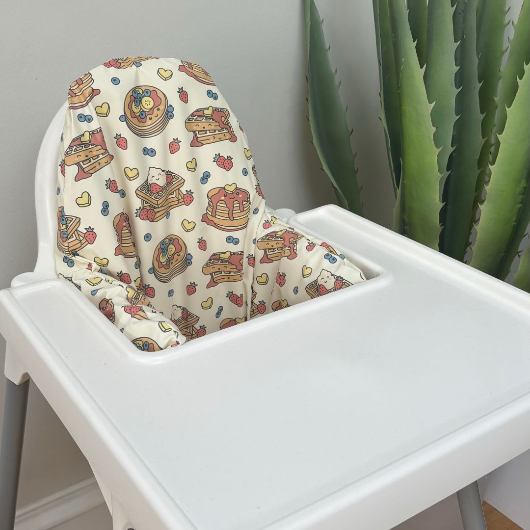 Waterproof Highchair Cushion Cover - Pancakes & Waffles