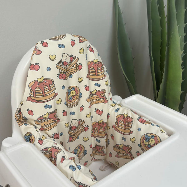 Waterproof Highchair Cushion Cover - Pancakes & Waffles