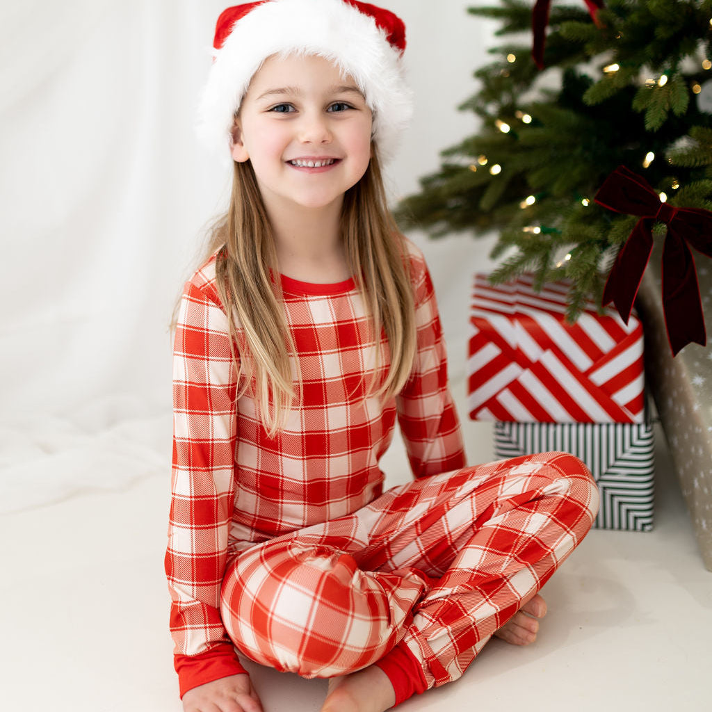 Red Plaid Supersoft Pyjamas | Bamboo Sleepwear