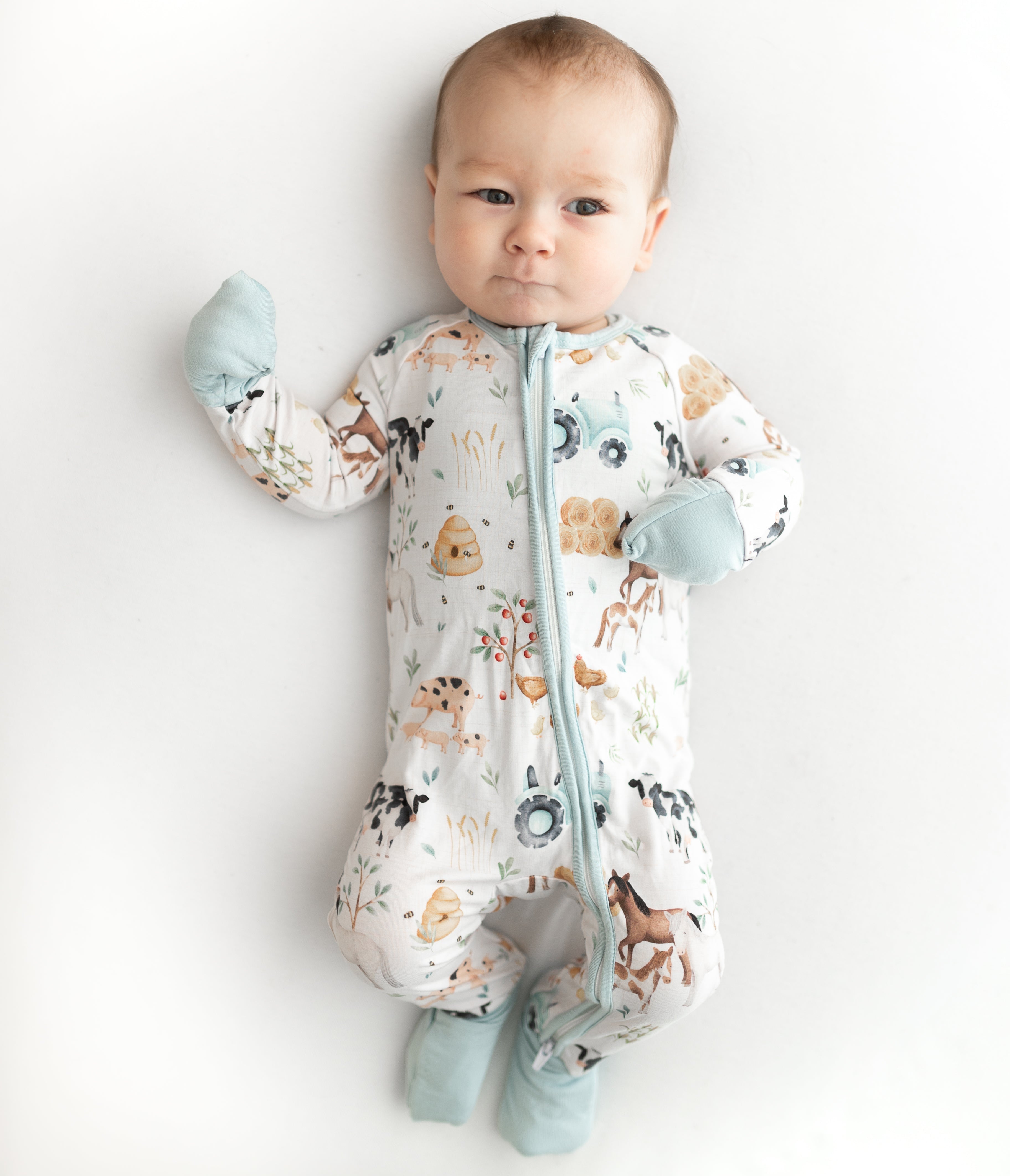 Farm Yard 2 Way Zip Sleepsuit