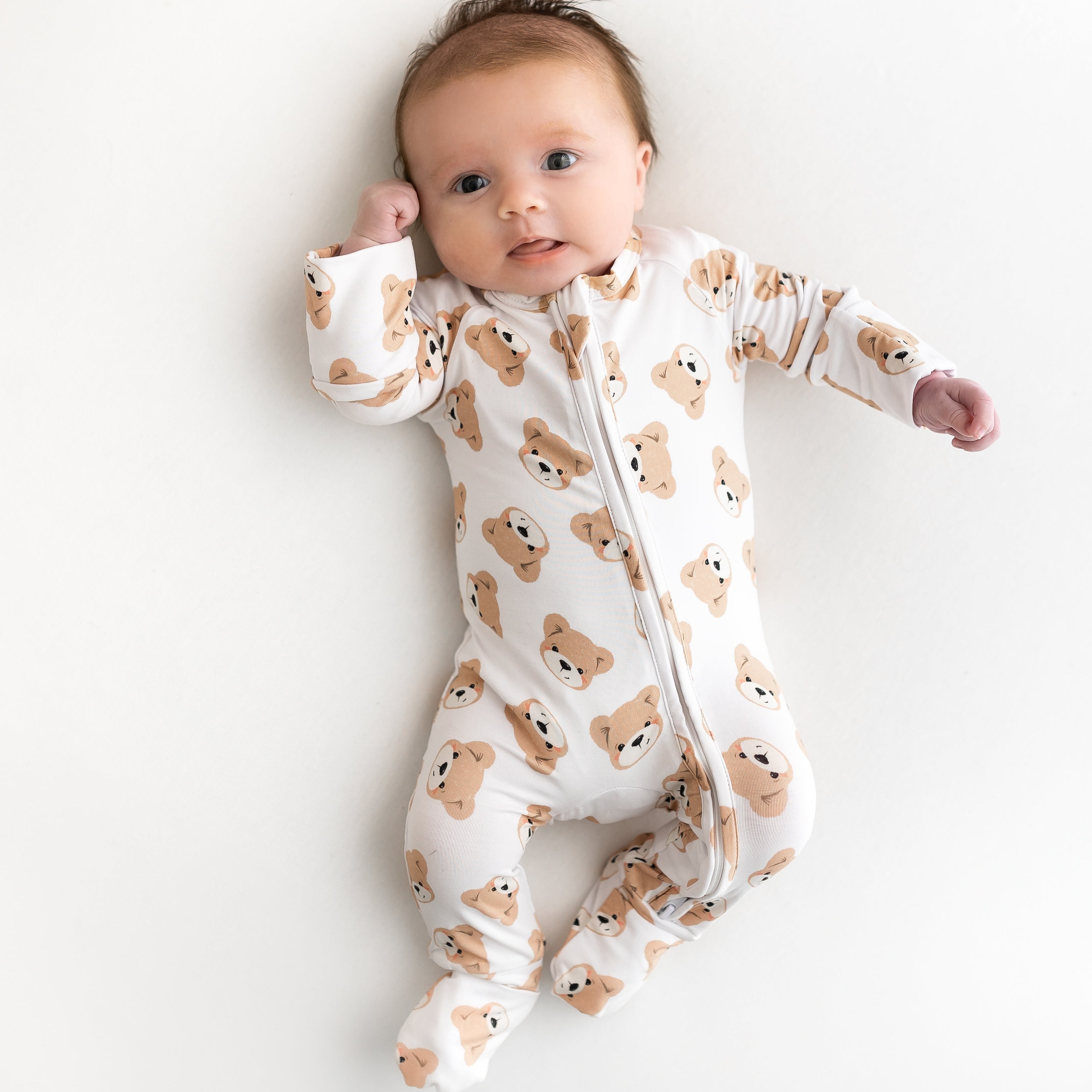 Teddy Bear 2 Way Zip Sleepsuit