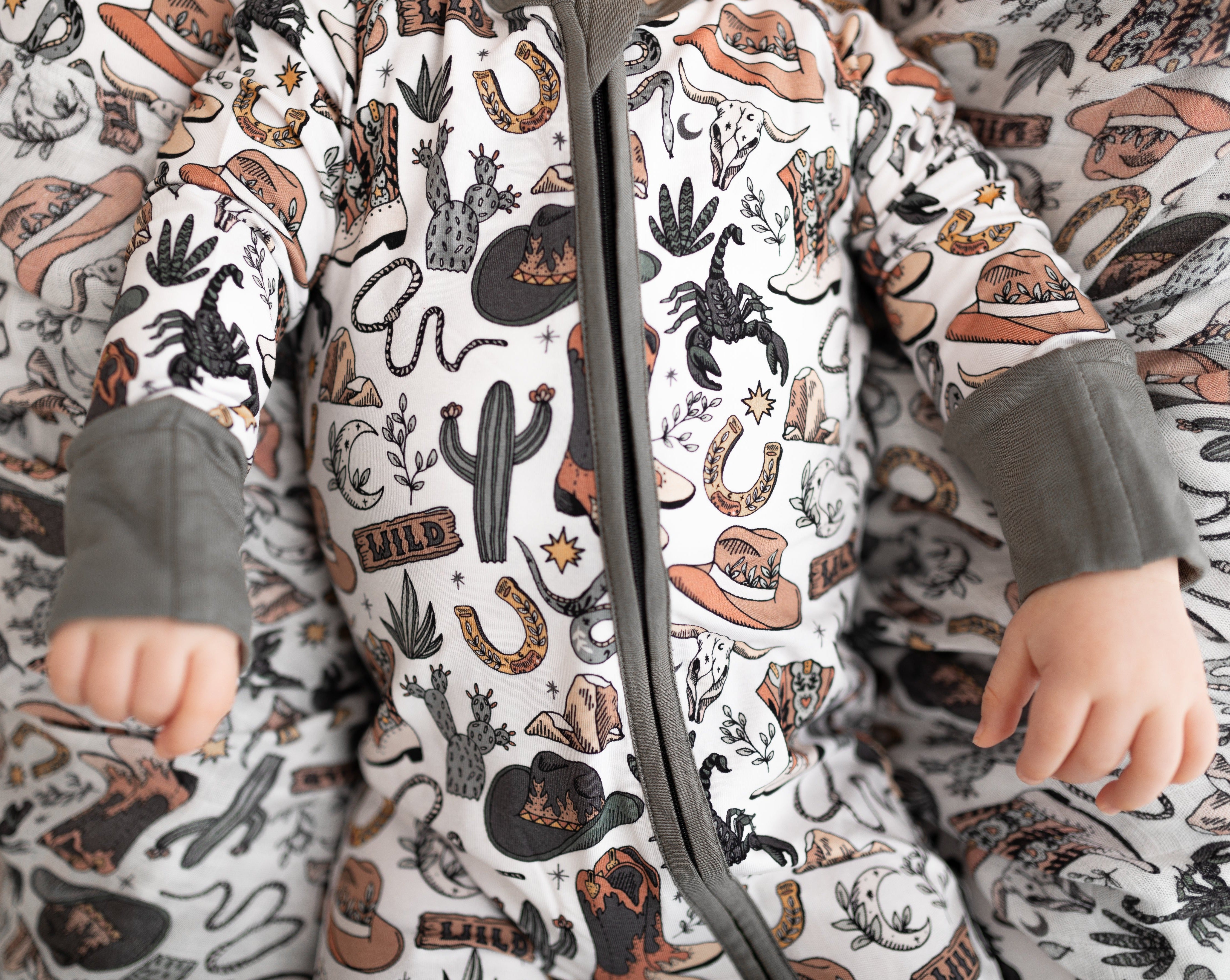 Wild West 2 Way Zip Sleepsuit