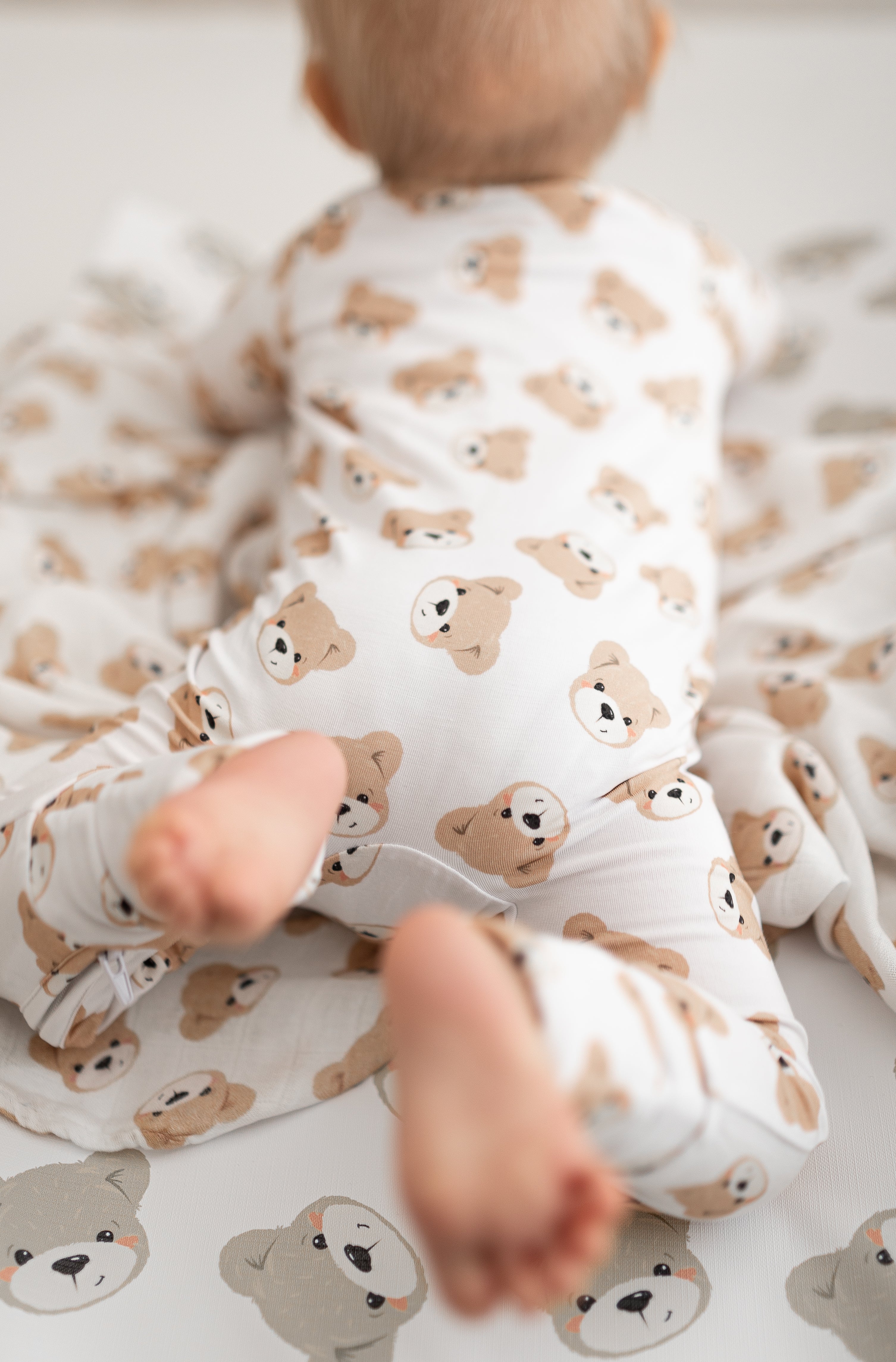 Teddy Bear 2 Way Zip Sleepsuit