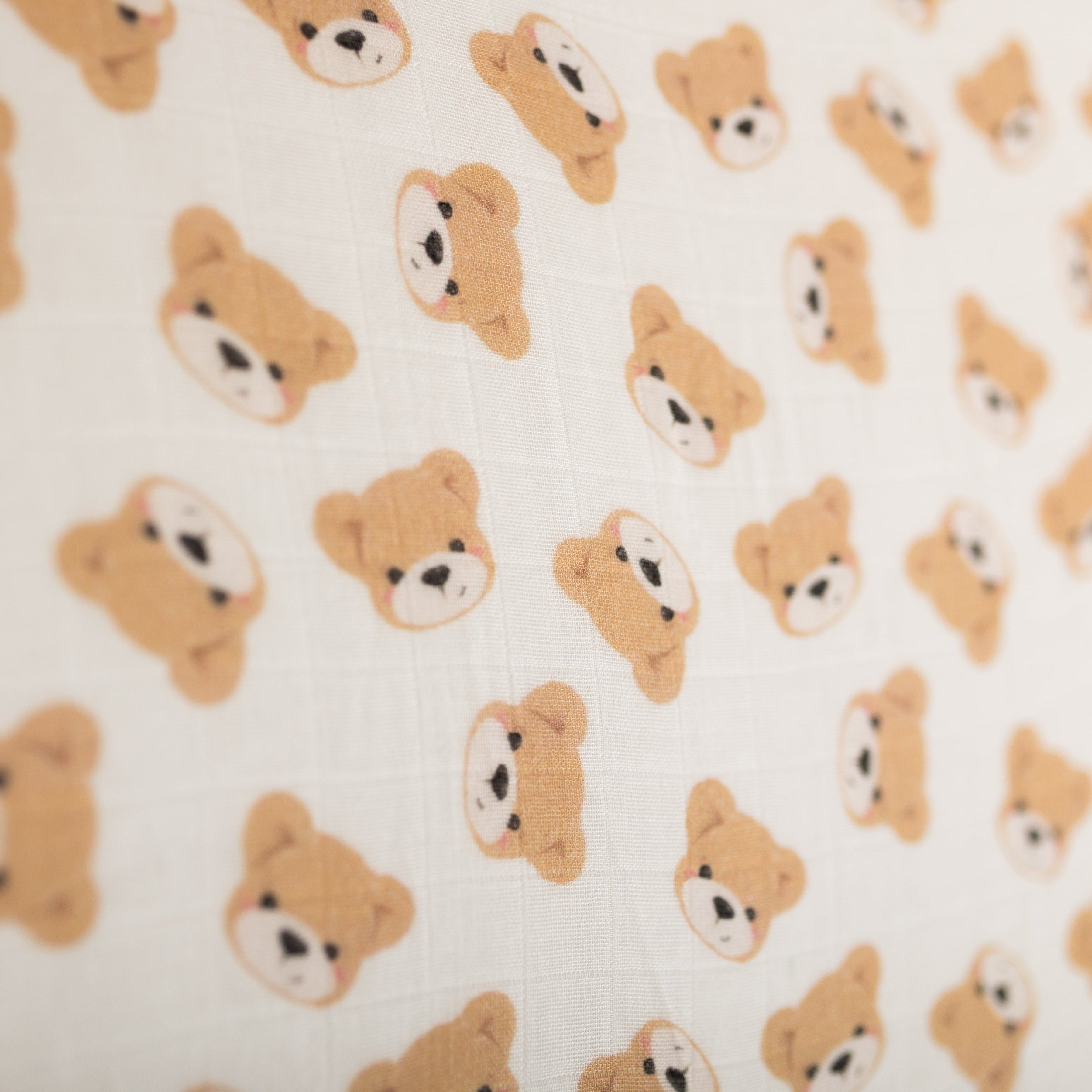 Bamboo Muslin Swaddle - Teddy Bear